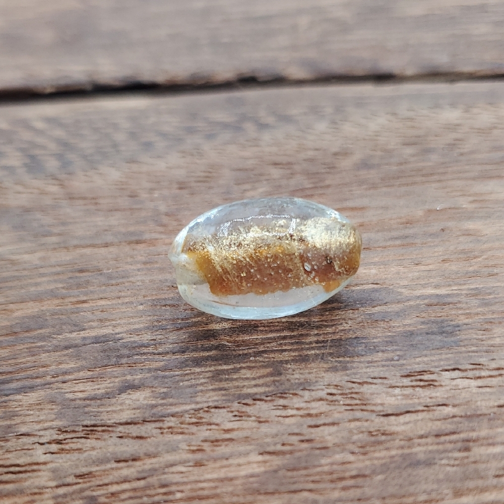 Gold-tone Accent Clear Glass Bead for Women's Jewelry P411